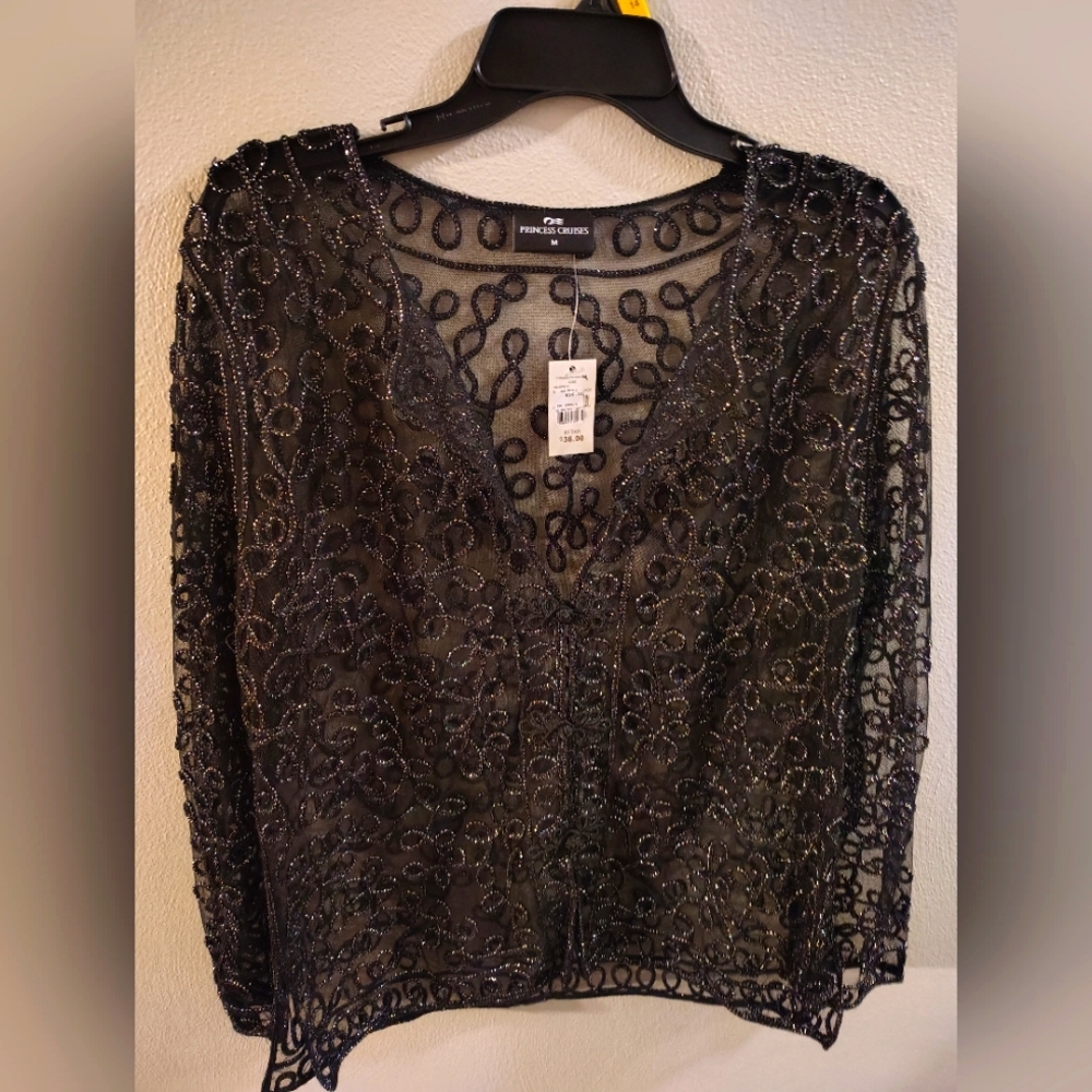 NWT Vintage Princess Cruises cardigan Size M